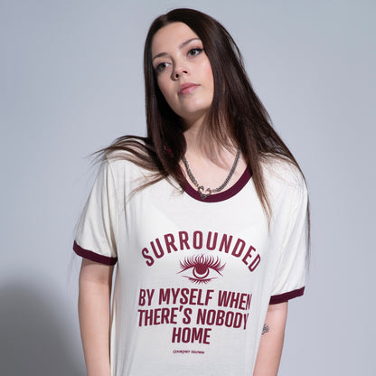 Monster Ringer Tee (Natural/Maroon)
