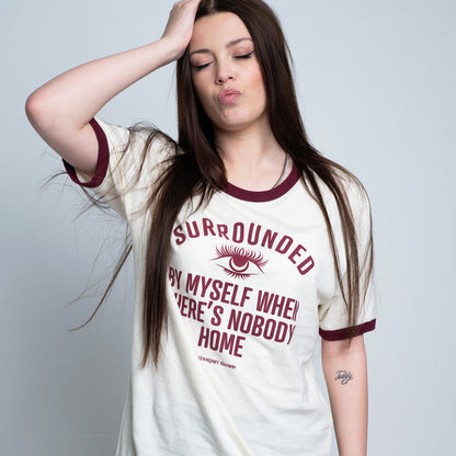 Monster Ringer Tee (Natural/Maroon)
